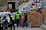 pennsylvania, food bank, food bank drive through in la and pennsylvania overrun by hundreds of unemployed americans, Basketball