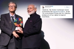 narendra modi receives  Global Goalkeeper Award, Swachh Bharat Abhiyan in 2014, narendra modi receives global goalkeeper award, Melinda gates