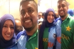 Indian and pakistani couple, Half-And-Half Indo-Pak Jerseys, ind vs pak icc world cup 2019 indian pakistani couple spotted wearing half and half indo pak jerseys, Icc world cup 2019