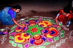 simple rangoli, importance of rangoli and its effects on environment, spiritual and cultural significance of making rangoli outside the house, Krushna