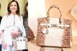 nita ambani's bag, himalaya birkin bags, nita ambani s crocodile skin handbag worth rs 2 6 cr studded with 240 diamonds goes viral, Karisma kapoor