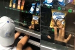 Indians stealing in US, Indian American, watch video of young indian american man allegedly stealing cookies from a vending machine goes viral, Pappu