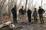 Trump, camp fire, trump visits wrecked california blames mismanagement, California wildfire