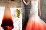 latest bridal dress, latest bridal dress, bride slammed for dressing in period stain wedding attire that looked like a stained tampon, Fashion trend